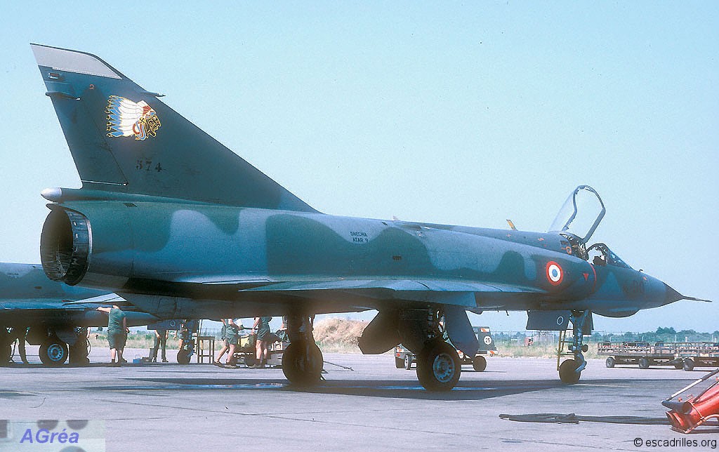 Mirage IIIE du 2/4 vu en 1986