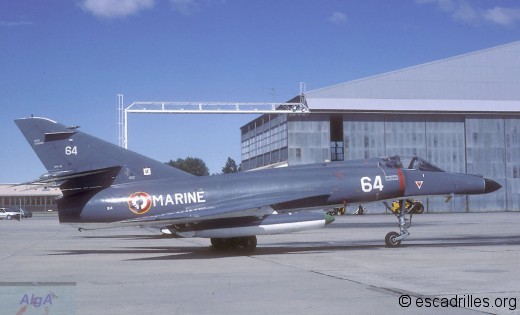 Super Etendard de la 17F en 1984, à Garons