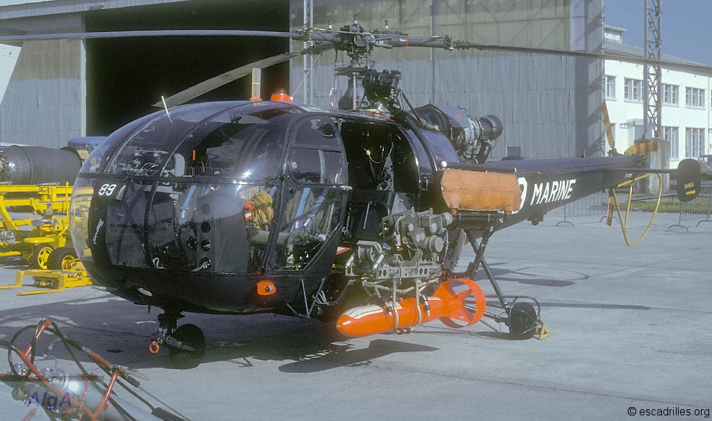 Alouette III de la 34F en 1979 à Landivisiau
