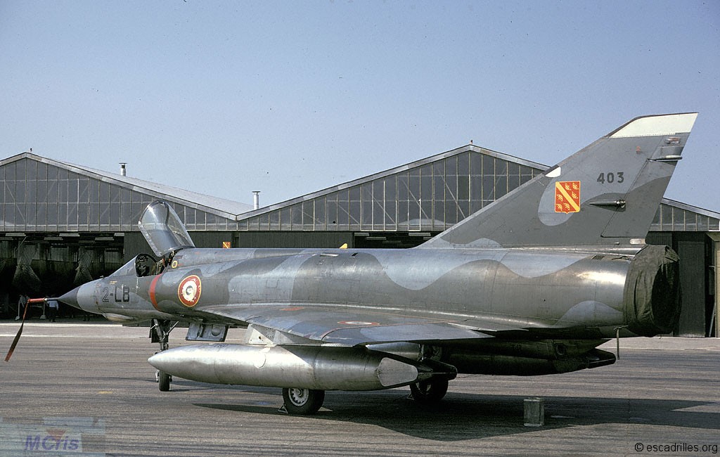 Mirage IIIE du 3/2 en 1974 (configuration 1300 l)