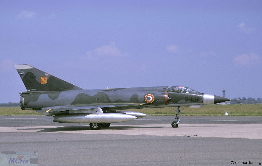 Mirage IIIE de l'Alsace vu en 1974 (configuration 1300 l)