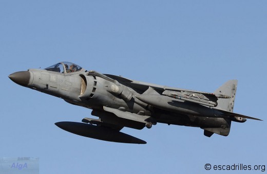 Harrier AV-8B+ au décollage le 8 février