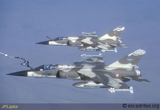F-1CR du 1/33 et du 2/33 vu au-dessus du Tchad en 1988