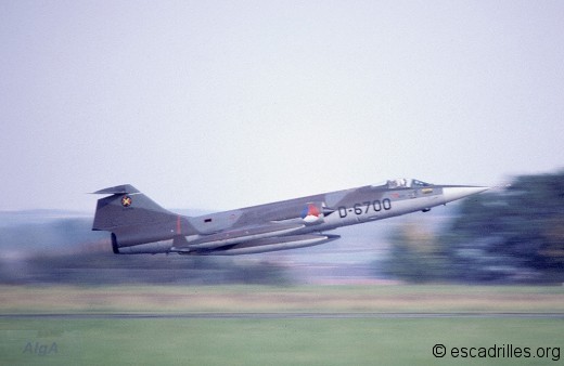 F-104G décollant de la BA 128 en 1977