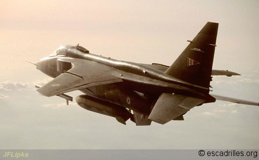 Vue 3/4 arrière d'un Jaguar du 2/11 de retour d'une mission en Bosnie (1993)