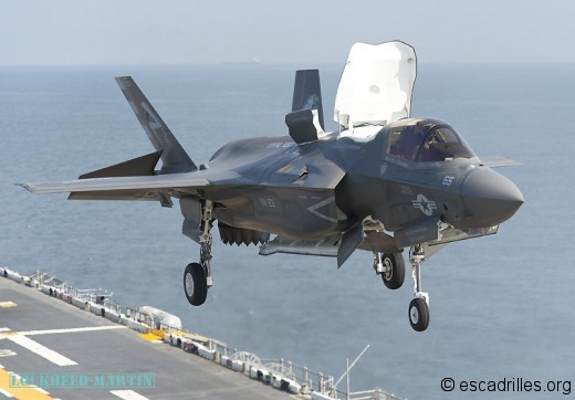 F-35B en cours d'appontage: une mécanique ultra-compliquée