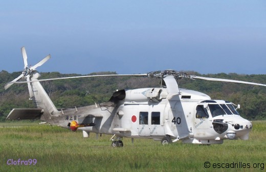 Un SH-60, avec son poisson-sonar bien visible