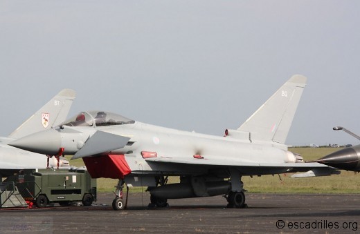 Typhoon de la RAF, la peinture grise tient mieux que sur les Rafale