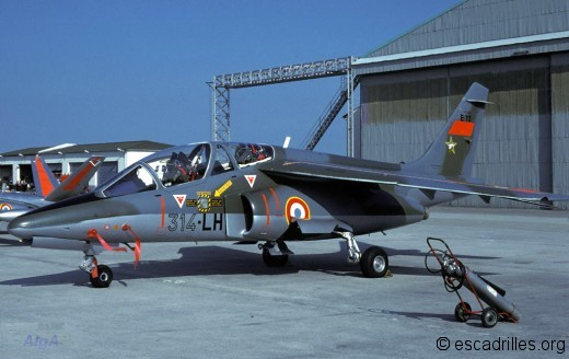 Tout nouveau, tout beau, cet Alphajet du GE 314 est vu en juin 1979