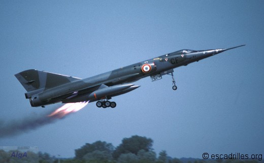 Décollage JATO de Mirage IVA vu en 1977