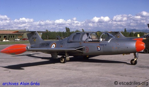 MS760 n°36 «316-DH» du GE316 ENOSA. Au second plan le n°75 «316-DK» tous les deux faisaient partie du premier lot perçu en 1993
