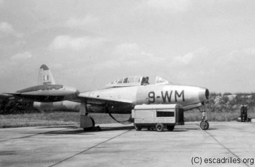 Le Thunderjet, ici de l'EC 1/9 Limousin, qui vola sur F-84E, puis -G