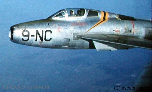 Gérard Schaub fit partie des pilotes de F-84F de l'Auvergne, dès 1956