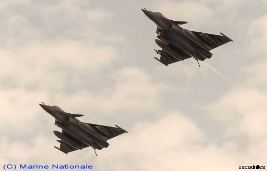 Retour des Rafale 19 et 35, qui ont largué 6 GBU sur 'Daech'