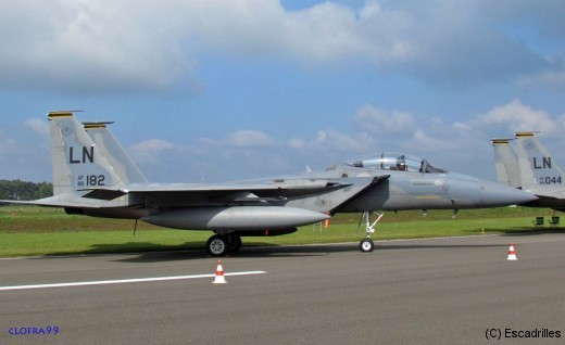 Venu de Lakenheath, notamment ce F-15D du 493rd FS