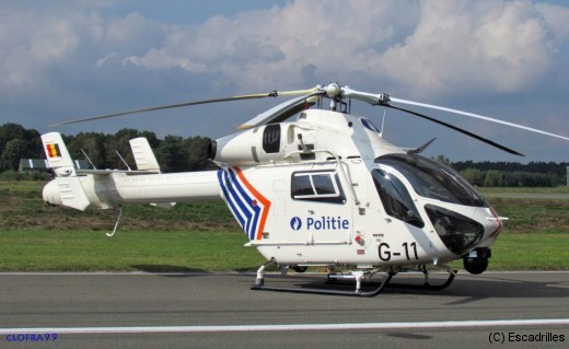 Le G11 de la Police Fédérale (belge) est un NOTAR (NO TAil Rotor) un MD900 déjà reconfiguré en MD902