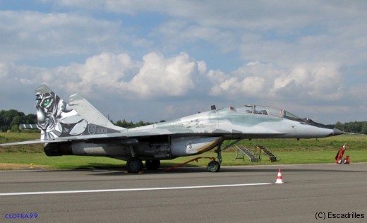 Le 5304 MiG-29UBS Tigre du 1 Bojovà Letka de la Slovak Air Force basé à Sliac