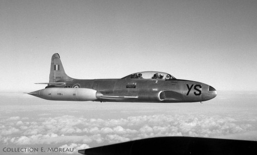 Un Canadair T-33 vu en 1963, alors qu'il n'avait pas été standardisé