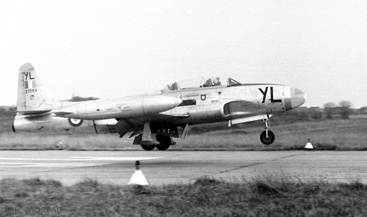 T-33 du GE 314 à l'atterrissage en 1968