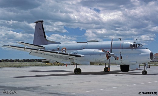 Un Breguet 1150 de la 21F, le '04' vu en 1984