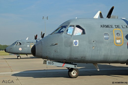 Au premier plan, le 165 (dernier -200) aux couleurs du Vercors. Au second plan, avion ayant servi à la mission MFO de l'ONU au Sinaï.