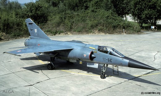 Mirage F-1C du Valois, alors que l'escadron était toujours le 1/10, en 1984