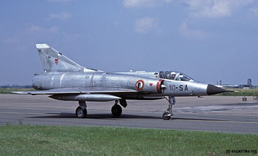 Juillet 1974 : le 1/10 Valois rejoint le 2/10 Seine sur Mirage IIIC (ici vu en 1977)