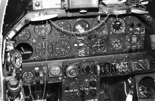 Le bureau d'un pilote de B2